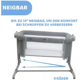 Chicco Beistellbett NEXT2ME Magic EVO Dark Grey, Grau