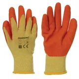 Silverline 12 Paar Latex-bauarbeiterhandschuhe Größe 9 L En 388