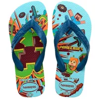 Havaianas Minecraft (Mini Me) Flipflop, Weiß/Blau Comfy, 29/30 EU