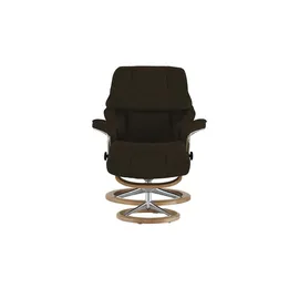 Stressless Relaxsessel Reno Leder 92 x 110 x 80 cm Braun mit Hocker