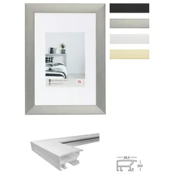 walther + design Aluline Aluminium Bilderrahmen 15x20 cm STAHL