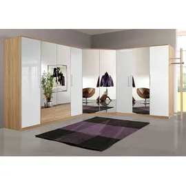 WIMEX Greven Eckkleiderschrank 199 cm weiß/braun