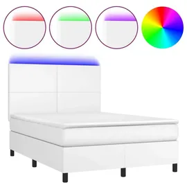 vidaXL Boxspringbett 140 x 200 cm Weiß