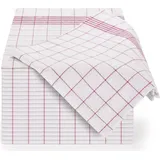 Blumtal 10er Set Premium Geschirrtücher - Hochwertige Geschirrhandtücher, 100% Baumwolle rot kariert, 50x70cm - Rot