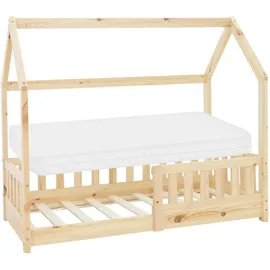 ML-Design Hausbett 70 x 140 cm Kiefer natur beige