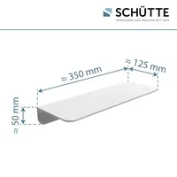 Schütte Duschablage, BxHxT: 35 x 5 x 12,5 cm, weiß - weiss