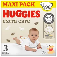 Huggies Extra Care Größe 3 (4-9 kg), Packung mit 96 Stück