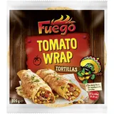 Fuego - Tortillas Tomato | Wrap aus Weizenmehl mit Tomatengeschmack | Ideale Basis für mexikanische Gerichte | 20 cm Durchmesser | 320 g / 8 Stück