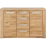 Home Affaire Sideboard »Kolding«, Breite 140 cm mit 4 Schubkästen, braun