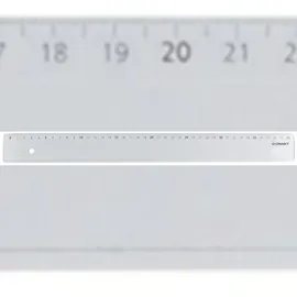 Q-Connect Lineal 40cm Kunststoff transp. im Etui,