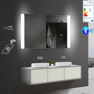 LED Beleuchtung Warm Kalt weiß licht Wand Hänge Bad spiegel Bluetooth 120 x 80
