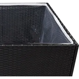 vidaXL Pflanzkübel 80 x 80 x 80 cm Schwarz