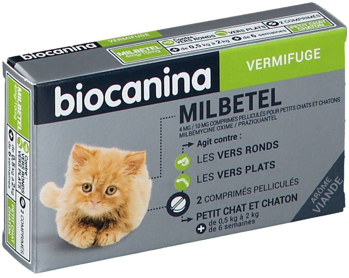 biocanina Milbetel petits chats et chatons 2 pc(s) comprimé(s)