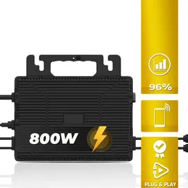 sunniva SUNNIVA® Balkonkraftwerk komplett Steckdose Astro-Energy 800W Micro Wechselrichter PV Solaranlage 4x440W Solarmodule, inkl.5m Kabel, Y-Verteiler, Bluetooth, WIFI