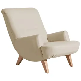 58 aufm Kessel Cocktailsessel Kajsa Kunstleder 58 x 71 x 70 cm Beige mit Relax-Funktion