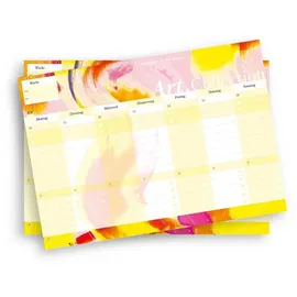 Nova MD Notizblock-Set mit Kalender ohne Datum für den Schreibtisch