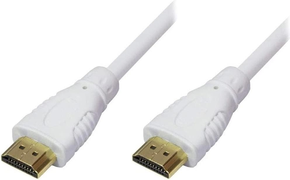 Techly HDMI Kabel A M/M high speed 5m weiss (5 m, HDMI), Video Kabel