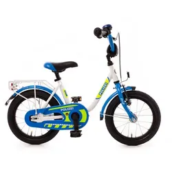 BACHTENKIRCH Kinderfahrrad »14" POLIZEI«, Rücktritt, weiß - weiss
