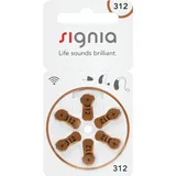 60 x  Siemens Signia Hörgerätebatterien 312  P312MF Braun PR41 10x6er Blister