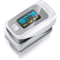 Medicinalis - Pulsoximeter Finger - SpO2 Pulsmesser – Fingerpulsoximeter - Messung von Puls und Sauerstoffsättigung am Finger – OLED Display - Batterieanzeige – Alarm – One Touch Bedienung