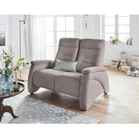 exxpo - sofa fashion "Ascoli, Kinosofa mit hohem Sitzkomfort, bequeme Armlehnen", grau (taupe), B:140cm H:106cm T:99cm, NaturLEDER (echtes Rindsleder) in Sitz und Rücken.