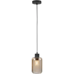 Pendelleuchte PAUL NEUHAUS "BOLETUS", gelb (amber), Lampen, Ø 14cm, Ø:14cm