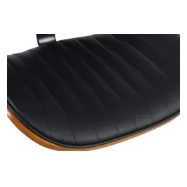 CLP 2er Set Barhocker Clawson Kunstleder walnuss/schwarz/chrom