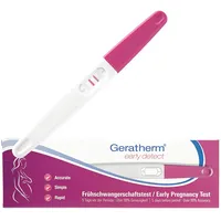 Geratherm early detect Schwangerschaftstest - Frühtest Schwangerschaft über 99% zuverlässig - 5 Tage vor Periode - 10 mIU/ml Sensitivität - Mittelstrahl Test 1er Pack