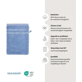 SCHIESSER Milano Waschhandschuh 5 x 16 x 22 cm hellblau