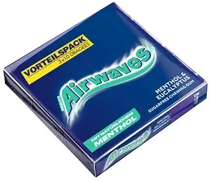 Airwaves MENTHOL & EUCALYPTUS Kaugummis 3 Pack à 10 St.