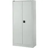 Schäfer Shop Pure Stahlschrank, aus Stahl, 4 Böden, 5 OH, abschließbar, B 950 x T 400 x H 1935 mm, Lichtgrau RAL 7035