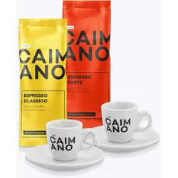 Caffè Caimano Espresso Probierpaket inkl. Tassen