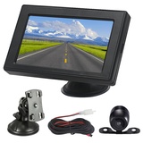 OBEST 4,3 Zoll TFT LCD Monitor Rückfahrkamera Set, IP68 Wasserdicht Auto Rückfahrkamera, Rückfahrkamera mit Monitor, Rückfahrkamera Kit für Bus, Van, LKW, Transporter, Wohnmobil