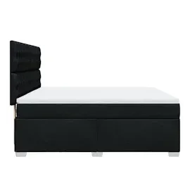 vidaXL Boxspringbett mit Matratze Schwarz 180x200 cm Stoff