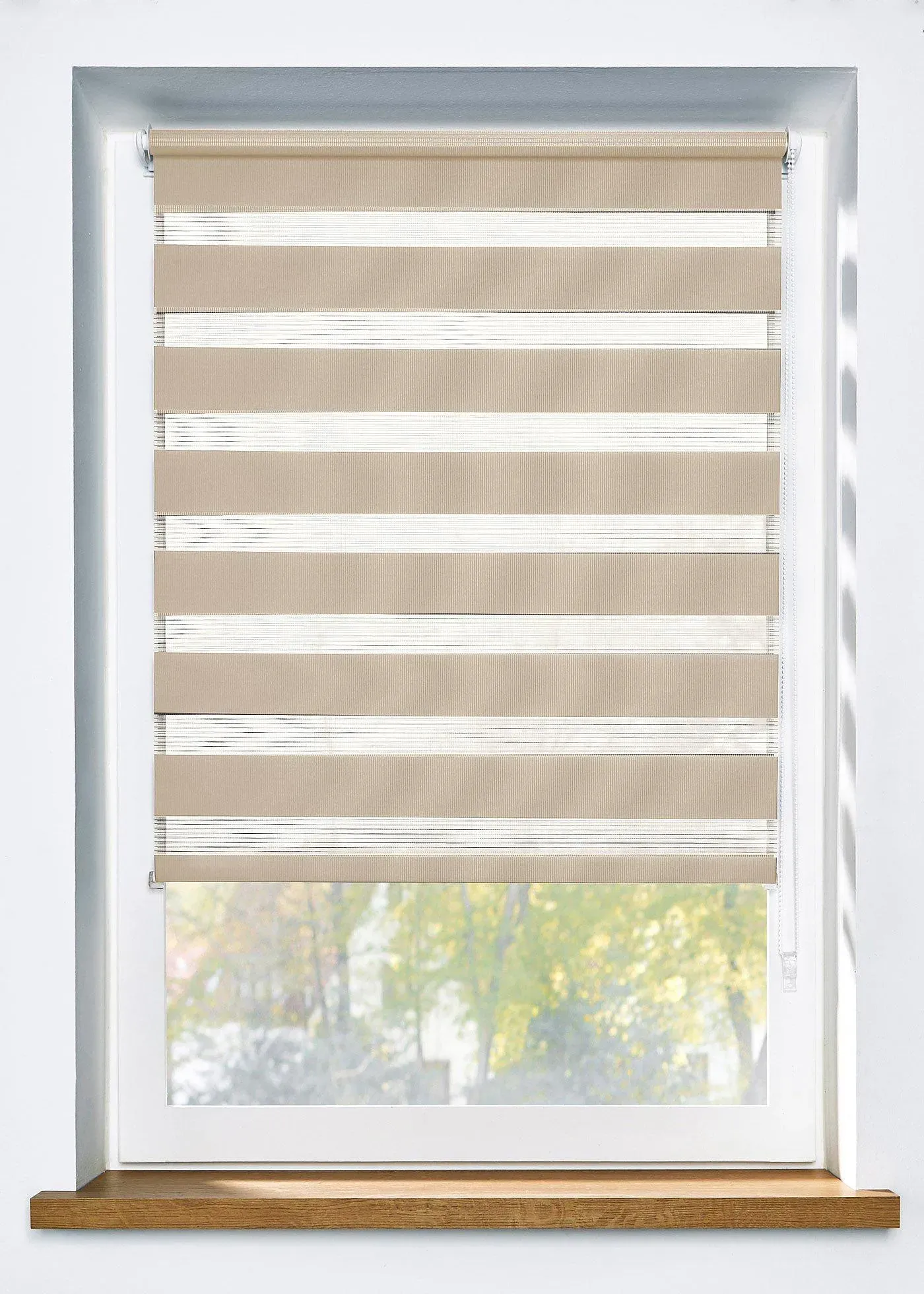 bonprix Doppelrollo einfarbig, beige, 150x80 cm