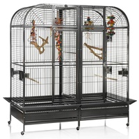 Montana Cages | Papageienkäfig Palace I - antik | XXL Voliere, Zimmervoliere, mit Trennwand für Papageien
