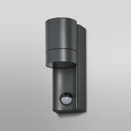 Osram ENDURA CLASSIC ISIDOR W S Außenleuchte, Wandleuchte, GU10, dunkelgrau, Aluminium, einfache Installation, indirekte Beleuchtung, IP65 Schutzklasse, Tageslichtsensor, Bewegungsmelder