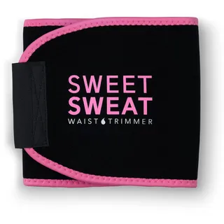 Sports Research Bauchgurt „Sweet Sweat“ zur Förderung der Schweißbildung am Bauch, Herren, Pinkes Logo, Medium: 8" x 41" Length