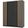 masseno Drehtürenschrank CAGLIARI 200 x 239 x 61,9 cm Schwarz