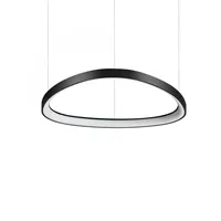 Ideal Lux LED Pendelleuchte GEMINI, rund, Ø 610 mm, 48W, 3000K, 4950lm, IP20, höhenverstellbar, schwarz