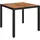 vidaXL Gartentisch mit Holzplatte 90 x 90 x 75 cm Schwarz