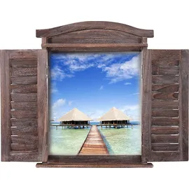 Mendler Wandspiegel 53 x 42 cm Braun