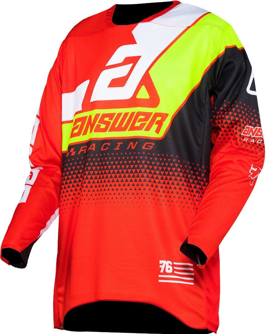 Answer Elite Korza Motorcross Jersey, zwart-rood-geel, 2XL Voorman