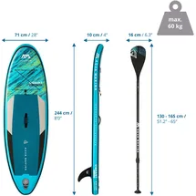 Aqua Marina Stand Up Paddle Board 244 x 76 x 15 cm blau/türkis