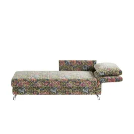 Nehl Liege Easy Velours 220 x 80 x 116 cm Mehrfarbig mit Kopfteil