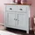 FineBuy Sideboard 79 x 81 x 34,5 cm Weiß / Eiche