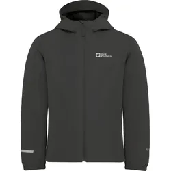 Outdoorjacke JACK WOLFSKIN "FLAZE JACKET K", Kinder, Gr. 140, schwarz (granite, schwarz), Oberstoff: 100% POLYESTER; Futter 1: 100% POLYESTER ; Futter 2: 100% POLYESTER ; Futter 3: 100% POLYESTER, Jacken