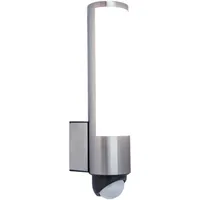 Lutec Außenwandleuchte Aluminium 34,5 cm inkl. Bewegungsmelder silber