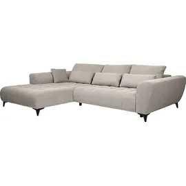 werk2 Ecksofa WERK2 "Garay, XXL-Liegefläche: elektrisch ausziehbar auf ca. 228×126 cm", beige, B:287cm H:64cm T:220cm, 100% Polyester, Sofas, Ecksofa, Luxus in Übergröße: XXL-Liegefläche, Komfort-Ottomane & stilvolle Füße