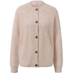 Tchibo - Strickcardigan mit Zopfmuster - Damen - Gr. L - weiß
